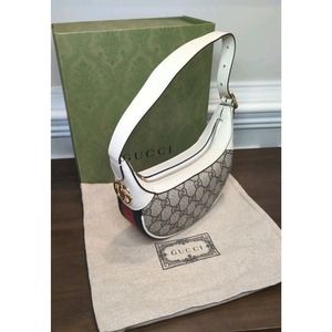 NEW GUCCI Ophidia‎ GG Supreme Canvas mini hobo shoulder bag W/Box COA